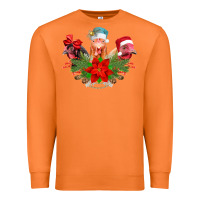 Carrot Chickens Christmas Premium Sweatshirt - CowhideDigitalArt