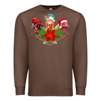 Chestnut Chickens Christmas Premium Sweatshirt - CowhideDigitalArt