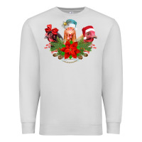 Dove Grey Chickens Christmas Premium Sweatshirt - CowhideDigitalArt