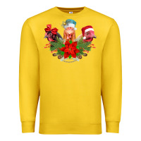 Lemon Chickens Christmas Premium Sweatshirt - CowhideDigitalArt