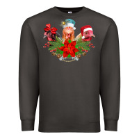 Smoke Chickens Christmas Premium Sweatshirt - CowhideDigitalArt