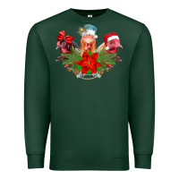 Sports Green Chickens Christmas Premium Sweatshirt - CowhideDigitalArt