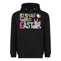 Black My 1st Easter Heavyweight Hoodie - CowhideDigitalArt