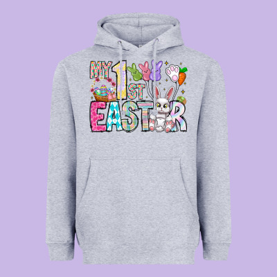 My 1st Easter Heavyweight Hoodie Designed By Cowhidedigitalart