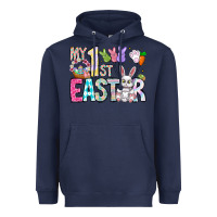 Navy My 1st Easter Heavyweight Hoodie - CowhideDigitalArt