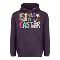 Plum My 1st Easter Heavyweight Hoodie - CowhideDigitalArt