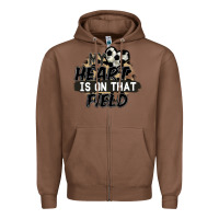 Chestnut my heart is on that field soccer Zipper Hoodie - FaDigitalArtStudio