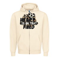 Sandshell my heart is on that field soccer Zipper Hoodie - FaDigitalArtStudio