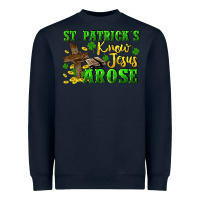 Navy St. Patrick's know Jesus arose Heavyweight Sweatshirt - CowGirlArtShop