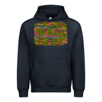 Navy cinco de mayo sunflower and cactus background Urban Hoodie - Artiststas