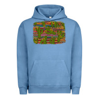 Pigment Pebble Blue cinco de mayo sunflower and cactus background Urban Hoodie - Artiststas