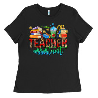 Black teacher assistant Ladies Tee - NancyCooperArtShop