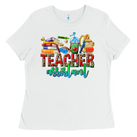 White teacher assistant Ladies Tee - NancyCooperArtShop
