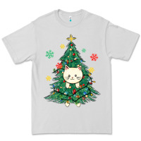 Dove Grey christmas tree cat Premium Tee - MaliasSmallBusiness