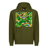Army Green St. Patrick's Day Premium Hoodie - FaDigitalArtStudio
