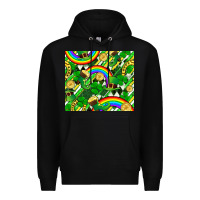 Black St. Patrick's Day Premium Hoodie - FaDigitalArtStudio
