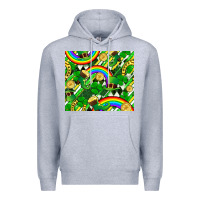 Heather Grey St. Patrick's Day Premium Hoodie - FaDigitalArtStudio