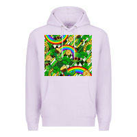 Lilac St. Patrick's Day Premium Hoodie - FaDigitalArtStudio
