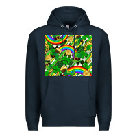 Navy St. Patrick's Day Premium Hoodie - FaDigitalArtStudio