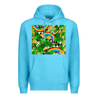 Ocean Blue St. Patrick's Day Premium Hoodie - FaDigitalArtStudio