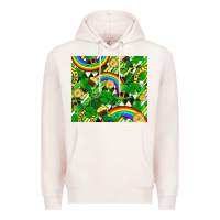 Pale Pink St. Patrick's Day Premium Hoodie - FaDigitalArtStudio
