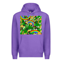 Purple St. Patrick's Day Premium Hoodie - FaDigitalArtStudio