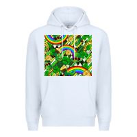 White St. Patrick's Day Premium Hoodie - FaDigitalArtStudio