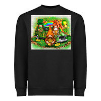 Black St. Patrick's Day gnomies with truck tumbler Heavyweight Sweatshirt - HowdyJamesFarm