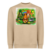 Mushroom St. Patrick's Day gnomies with truck tumbler Heavyweight Sweatshirt - HowdyJamesFarm