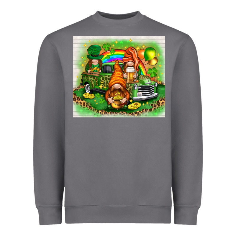 St. Patrick's Day Gnomies With Truck Tumbler Heavyweight Sweatshirt by HowdyJamesFarm | Teevron