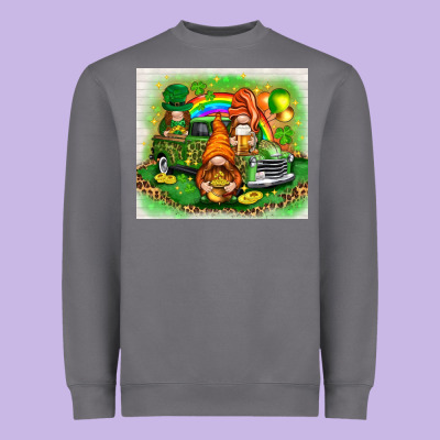St. Patrick's Day Gnomies With Truck Tumbler Heavyweight Sweatshirt Designed By Howdyjamesfarm