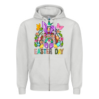 Dove Grey Easter Day Zipper Hoodie - BundleAndBundleShop