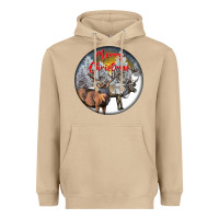 Mushroom mule buck deer christmas Heavyweight Hoodie - LillyAllenDesigns