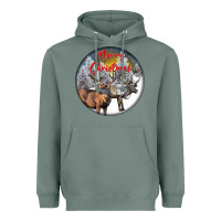 Sage mule buck deer christmas Heavyweight Hoodie - LillyAllenDesigns