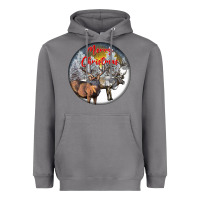 Storm mule buck deer christmas Heavyweight Hoodie - LillyAllenDesigns