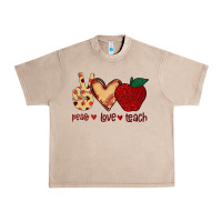 French Oak Peace Love Teach Urban Heavy Tee - Bettercallsaul