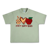 Oil Green Peace Love Teach Urban Heavy Tee - Bettercallsaul