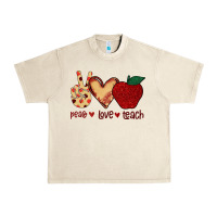 Sandshell Peace Love Teach Urban Heavy Tee - Bettercallsaul