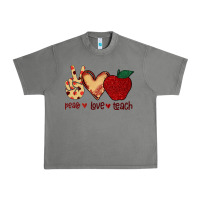 Peace Love Teach Urban Heavy Tee | Teevron