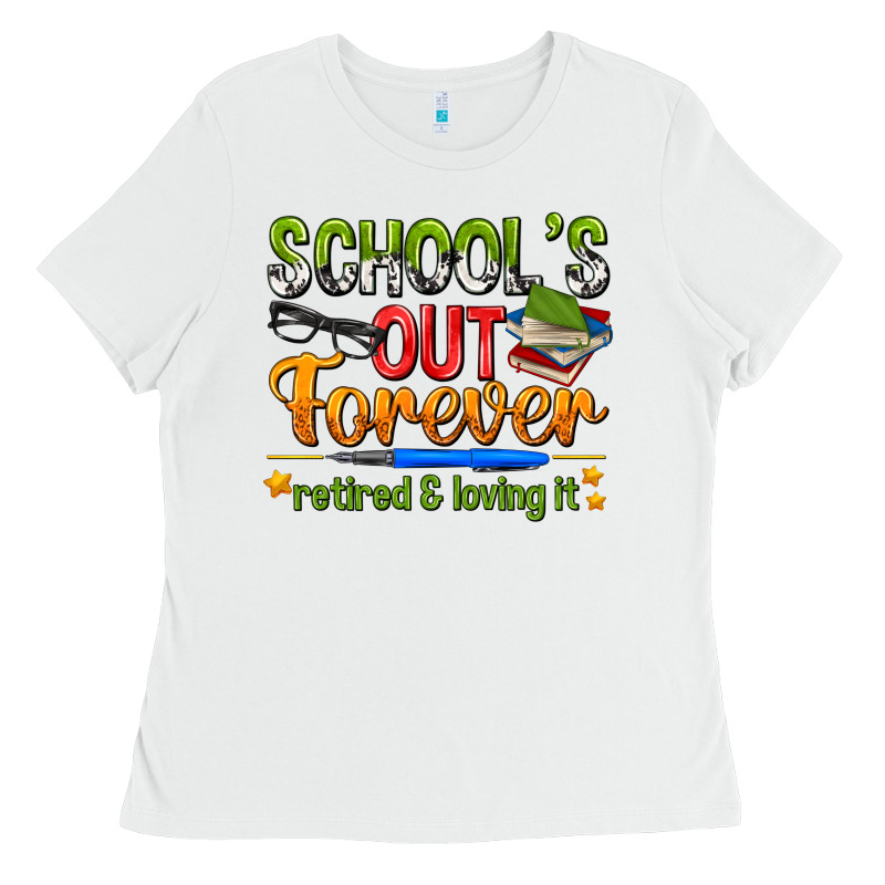 Schools Out Forever Ladies Tee by NancyCooperArtShop | Teevron