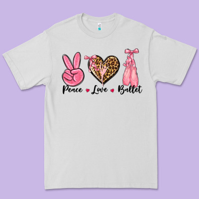 Peace Love Ballet Premium Tee Designed By Nancycooperartshop