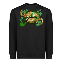 Black St. Patrick's Day lips Heavyweight Sweatshirt - CowGirlArtShop