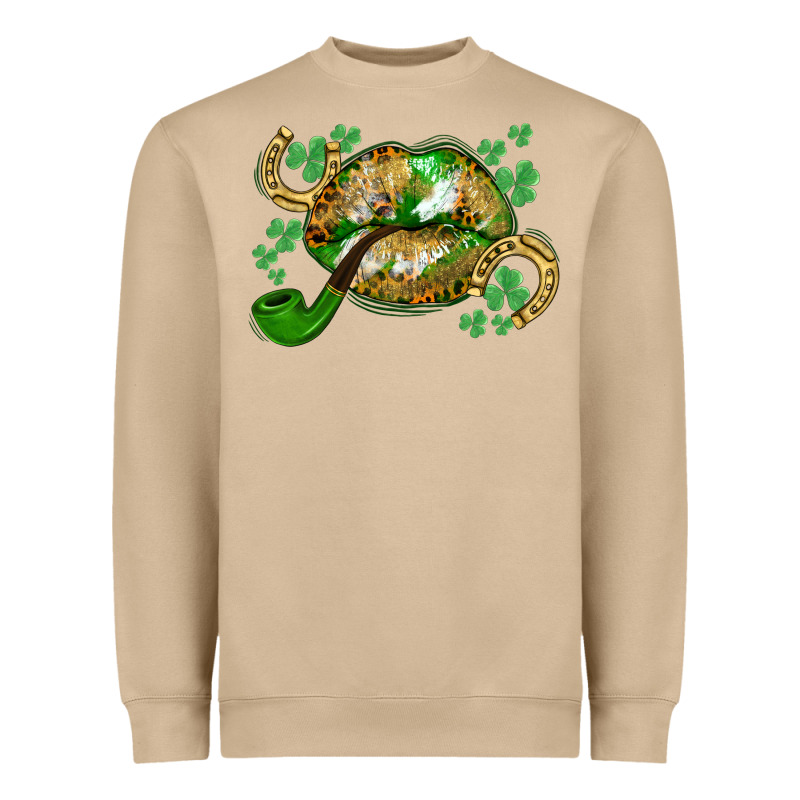 St. Patrick's Day Lips Heavyweight Sweatshirt by CowGirlArtShop | Teevron