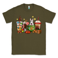 Army Green Christmas coffee cups with Bull Terrier Classic Tee - RanaPortraitStore