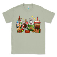 Matcha Christmas coffee cups with Bull Terrier Classic Tee - RanaPortraitStore