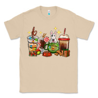 Mushroom Christmas coffee cups with Bull Terrier Classic Tee - RanaPortraitStore