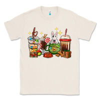 Natural Christmas coffee cups with Bull Terrier Classic Tee - RanaPortraitStore