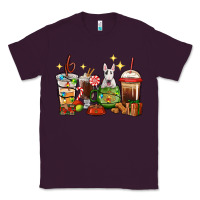 Plum Christmas coffee cups with Bull Terrier Classic Tee - RanaPortraitStore