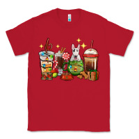Red Christmas coffee cups with Bull Terrier Classic Tee - RanaPortraitStore