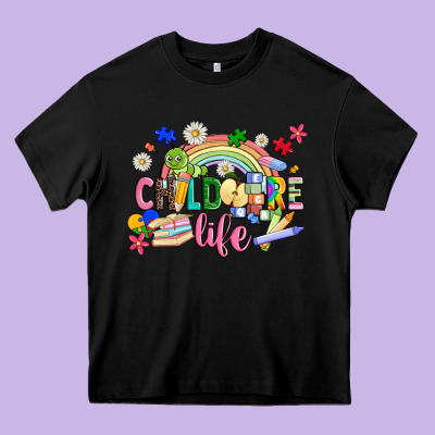 Childcare Life Heavy Core Tee Designed By Jahusdesignshop